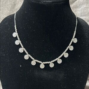 Chic Silver Disc Necklace